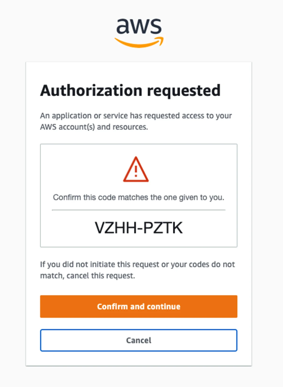 Authorization request 